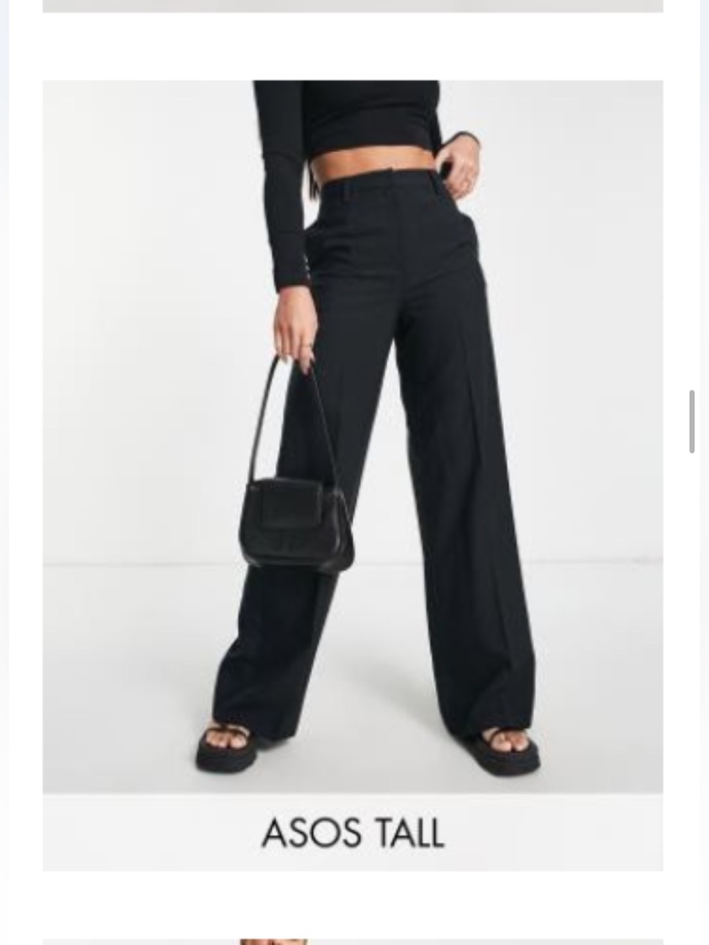 ASOS Black Wide-Leg Trousers
